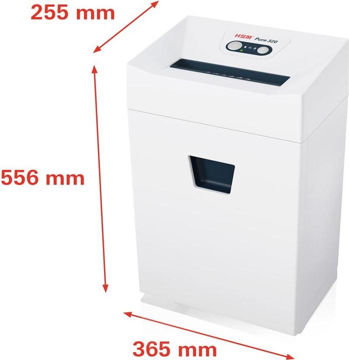 Image du produit HSM PURE 320 - Destructeur de documents (Coupe droite)