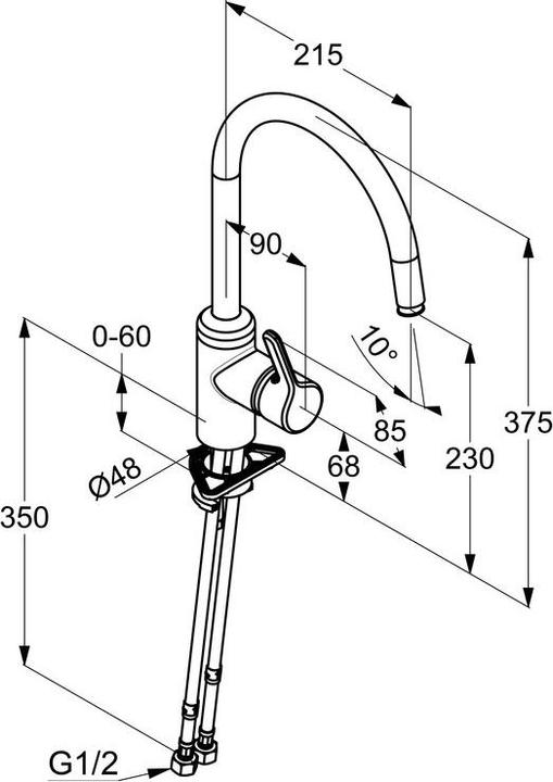 Actual product image Kludi BINGO STAR single lever sink mixer DN 15