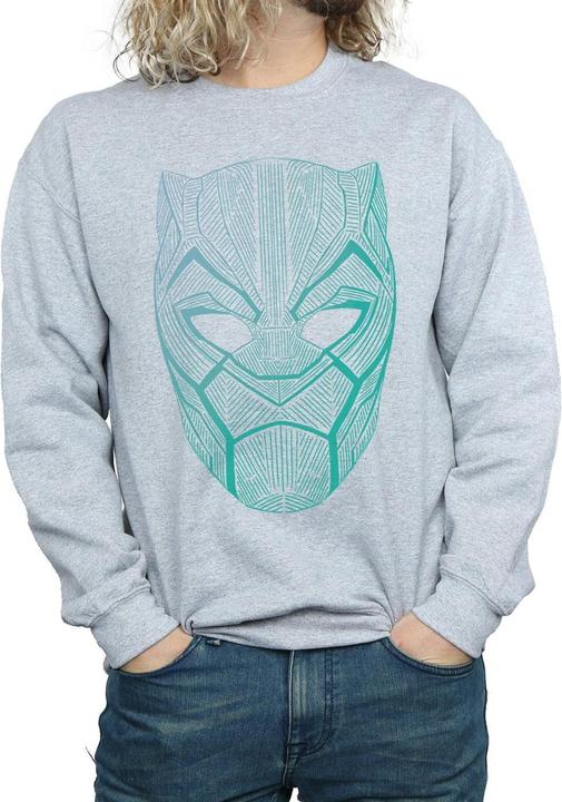 Image du produit Mens Black Panther Tribal Mask Cotton Sweatshirt (S)