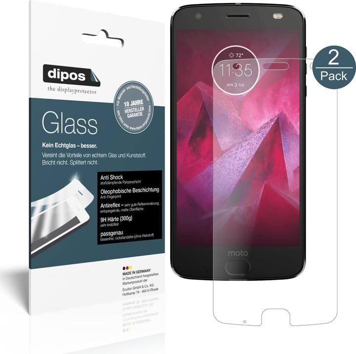 Produktbild Dipos Displayschutz Anti-Shock (2 Stück, Motorola Moto Z2 Play)