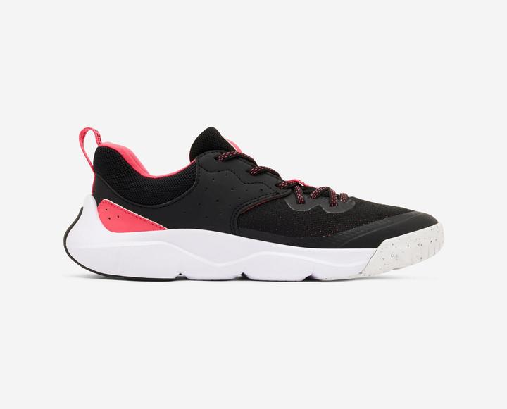 Actual product image Decathlon Kids' lace-up trainers - Playful Fast black/pink (38)