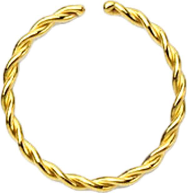 Immagine prodotto Star Piercing Anello Micro Piercing intrecciato placcato oro (Acciaio chirurgico 316L, senza ottone)