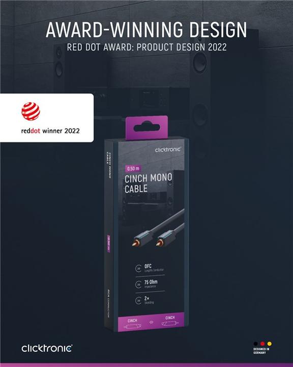 Image du produit clicktronic Câble coaxial Cinch (0.50 m, RCA)