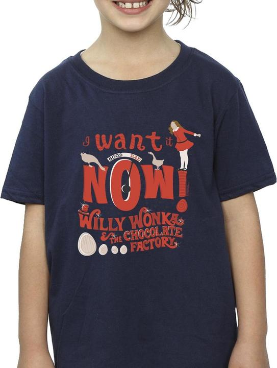 Immagine prodotto Willy Wonka & the Chocolate Factory Verruca Salt I Want It Now Maglietta Ragazze (128)