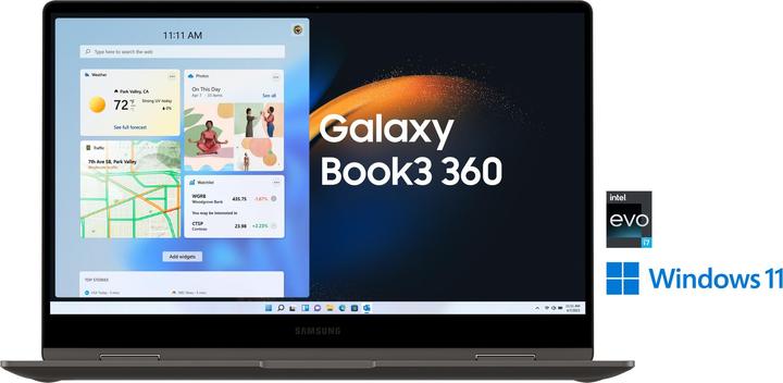 Actual product image Samsung Galaxy Book3 360 (13.30", Intel Core i7-1360P, 16 GB, 1000 GB, DE)