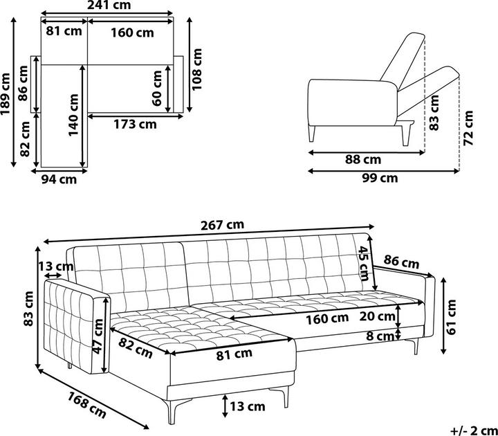 Produktbild Beliani Aberdeen (Ecksofa)