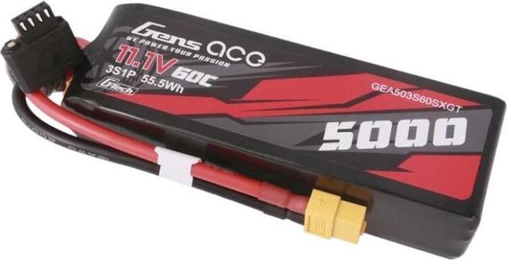 Immagine prodotto Gens Ace G-Tech 5000mAh 11.1V 60C 3S1P Lipo con spina XT60 (11.10 V, 5000 mAh)