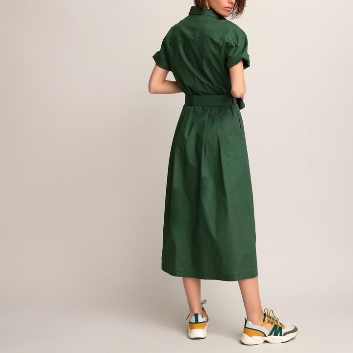 Image du produit La Redoute Collections Robe chemisier avec ceinture à nouer (40)