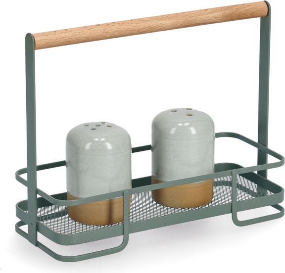 Produktbild Zeller Present Tragekorb, Metall/Buche, salbei