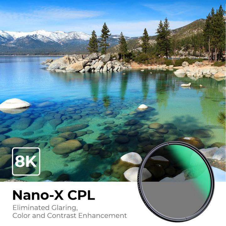Actual product image K&F Concept 115MM CPL Filter Super Slim Circular Polarizing Filter with 28 Layer Green Coated, HD, Waterproof, A (Polarizing filter)