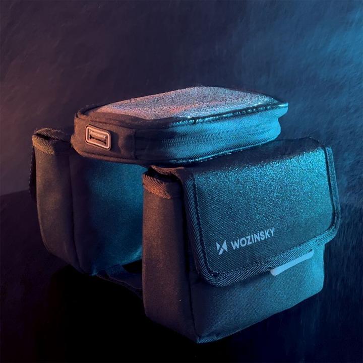 Actual product image iLike frame bike bag bicycle pannier waterproof phone case 1.5l (1.50 l, Frame bag)
