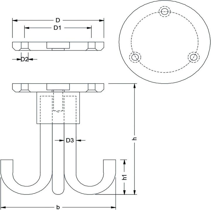 Actual product image Werkstarck Mantelhaken drehbar, Edelst. geb