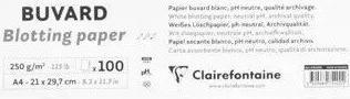 Actual product image Clairefontaine Rame Buvard blanc A4 100F 250g (250 g/m², 100 x)