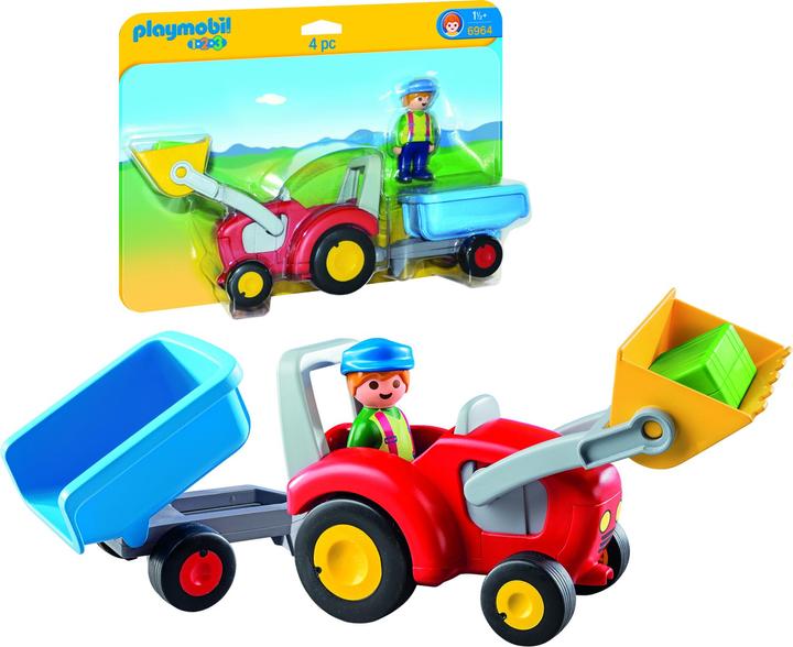 Produktbild Playmobil Traktor mit Anhänger (6964, Playmobil 1.2.3)