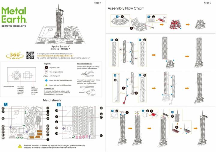 Produktbild Metal Earth Apollo Saturn V with Gantry