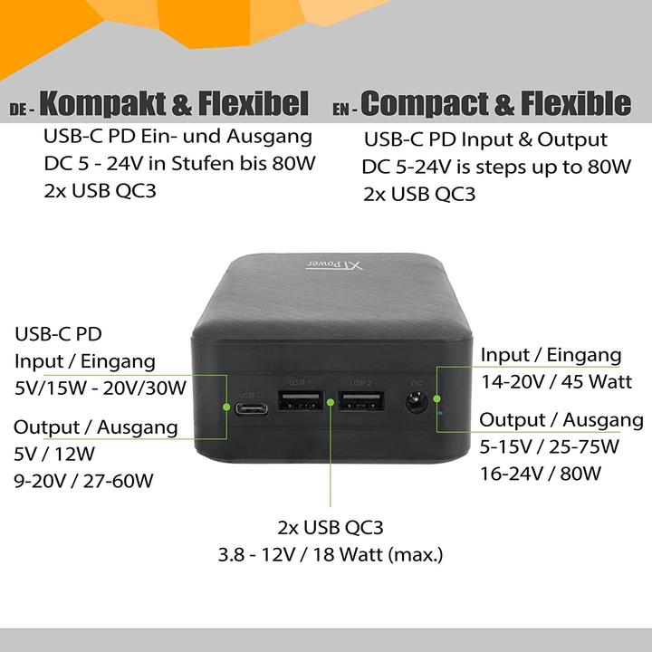Produktbild Xpower XT-27000DC-PA Powerbank (26800 mAh, 99.16 Wh)