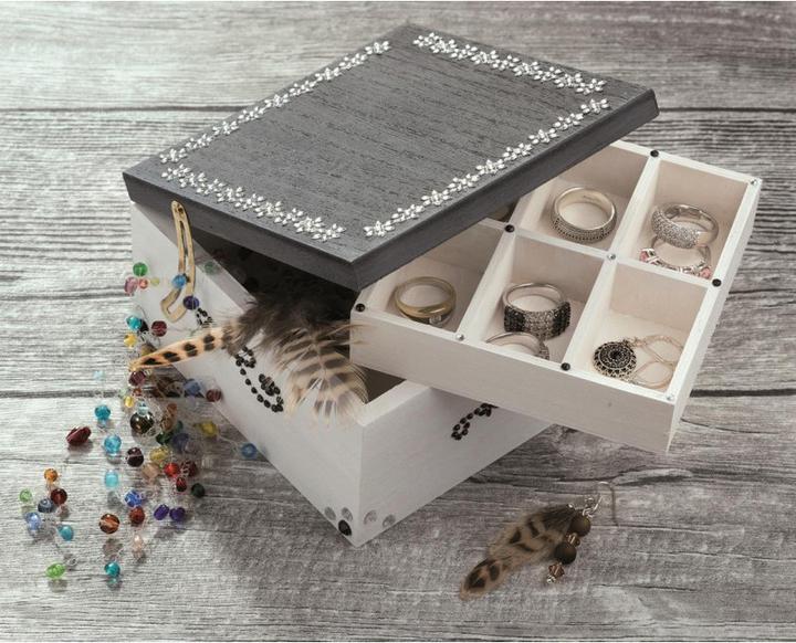 Actual product image Glorex Wooden Jewellery Box