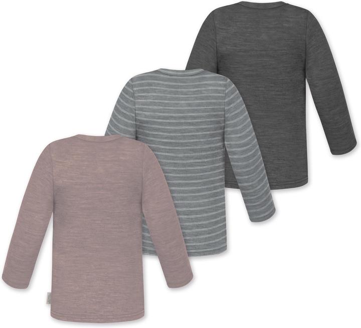 Actual product image Normani 3-pack baby merino longsleeve "Taupo" - 9475 (80)