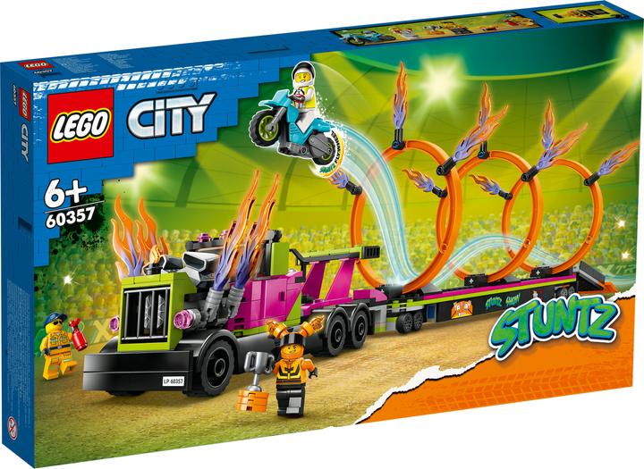 Immagine prodotto LEGO Sfida del camion acrobatico con pneumatici infuocati (60357, LEGO City)