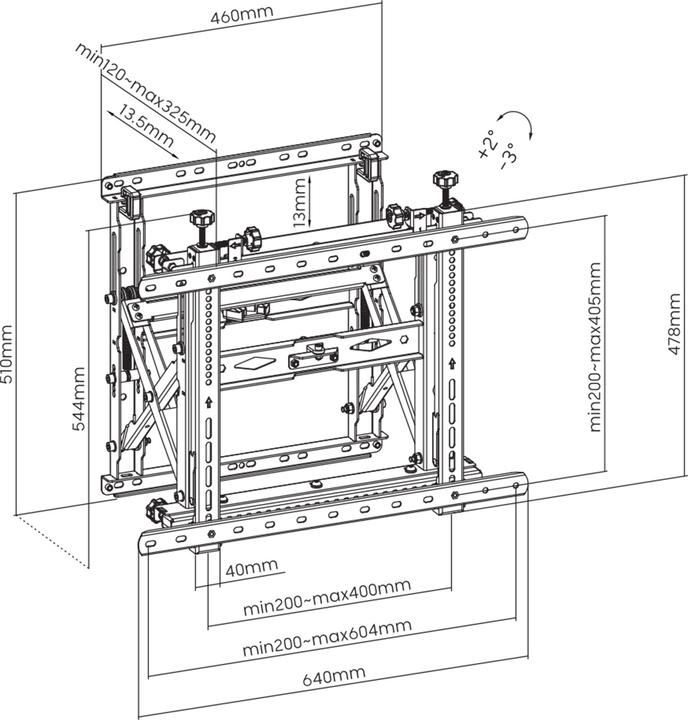 Produktbild Prokord DUS-P46T (Wand, 70", 70 kg)