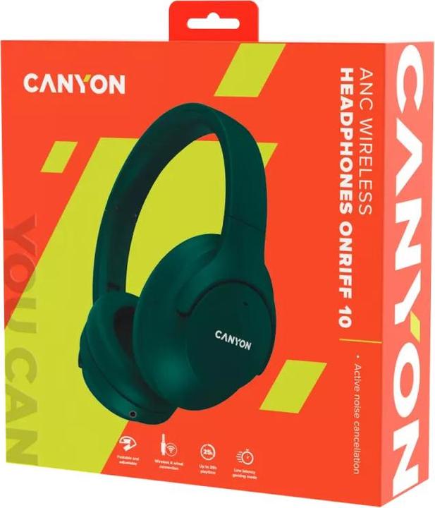 Produktbild Canyon OnRiff 10, Bluetooth headset,with microphone,with Active Noise Cancellation function (ANC, 25 h, Kabelgebunden)