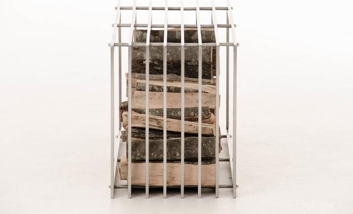 Immagine prodotto CLP Porta legna Irving 40x50x100, acciaio inox (40 x 50 x 100 cm)