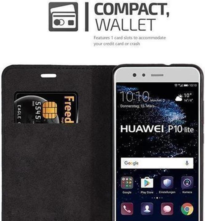 Actual product image Cadorabo Case Book Invisible Magnet (Huawei P10 Lite)