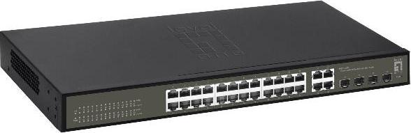 Image du produit LevelOne GES-2128 switch réseau Managed L2 Gigabit Ethernet (10/100/1000) Noir (28 Ports)