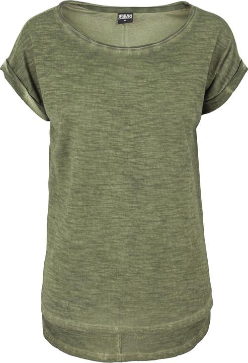 Urban Classics Ladies Long Back Shaped Spray Dye Tee