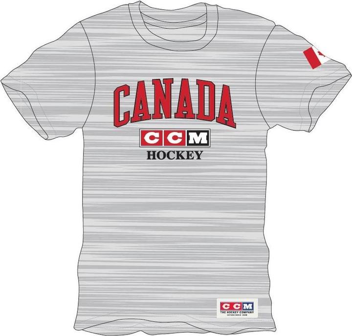 CCM TSS22AUS AD FLAG TEE TEAM USA Athletic Grey M (4057849) (M)