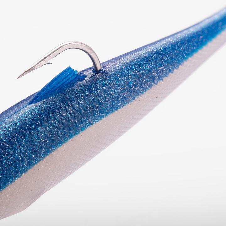 Image du produit Caperlan Combo d'appâts en caoutchouc Osarda 100 bleu/vert pailleté (10 cm)