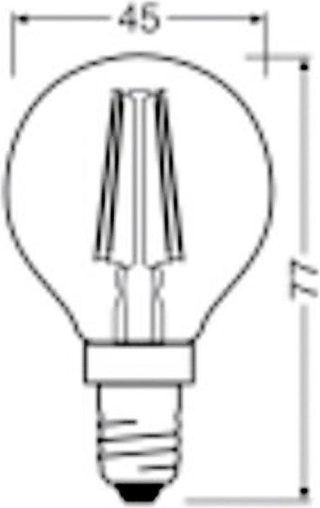 Productafbeelding Osram OSR LEDFil Drip.Ultra 2,5W kl (E14, 2.50 W, 470 lm, 6 x, B)