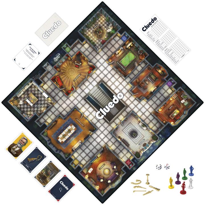 Actual product image Hasbro Gaming Cluedo board game, redesigned Cluedo for 2-6 players, detective game, family game for children and (Italian)