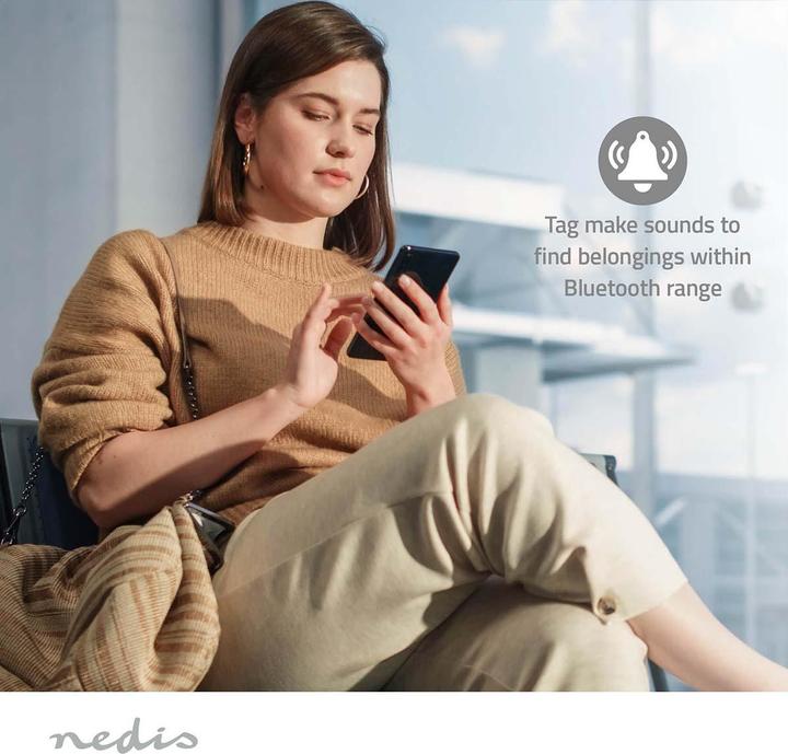 Actual product image Nedis Key Finder | Battery operated | 3x CR2032 | Batteries included | Bluetooth® version: 5 (iOS)