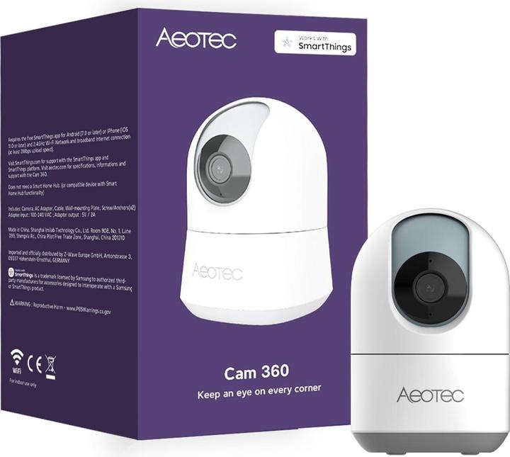 Actual product image Aeotec Cam 360 (1920 x 1080 Pixels)