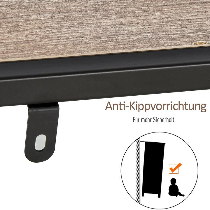 Actual product image Swisshandel24 Standing shelf, bookshelf, storage shelf, industrial style, filing shelf, kitchen shelf, P2 (120 x 32 x 95 cm)