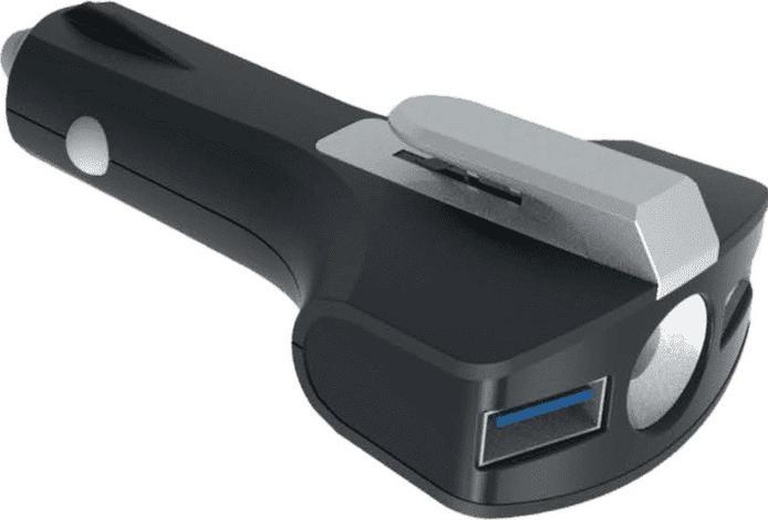 Actual product image Ledwood Chargeur Auto Qc 2 USB Coupe-Ceinture Brise-Vitre Lampe-Sos