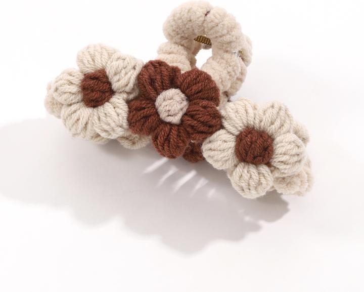 Activity Board Vintage Blumendekor Haar Kralle Clip, Herbst und Winter gestrickt Hai Clip, Haarschmuck (1 Stk.)