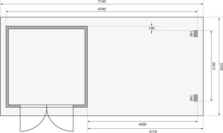 Produktbild Woodfeeling 28mm, Gartenhaus Bastrup 5 Set