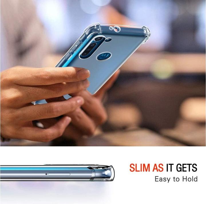Actual product image Screenguard Motorola Moto G8 Power Hull Crystal Soft Airbag Bumper (Motorola Moto G8 Power)