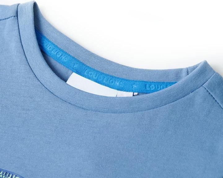 Produktbild VidaXL Kinder-T-Shirt Mittelblau 140,Material: 100 (140)