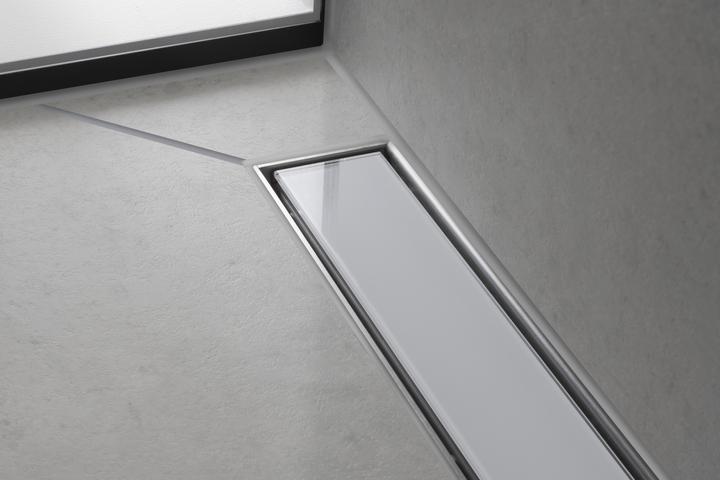 Actual product image hansgrohe HG shower channel RainDrain Match with height-adjustable frame 1000mm white (1000 mm)