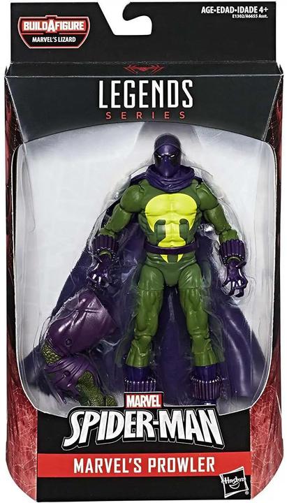 Actual product image Hasbro Spider-Man Marvel Legends Lizard Series Prowler Action Figure