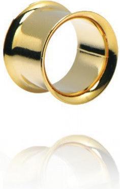Produktbild Hermex 14mm Ohr Plug Expander Dehnungsstecker Piercing DOUBLE FLARED TUBE Titanium - Goldig (Titan)