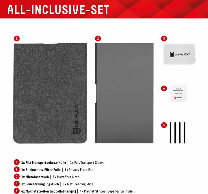 Image du produit Displex Privacy Safe, Laptop Blickschutzfilter (14.20", 16 : 9)