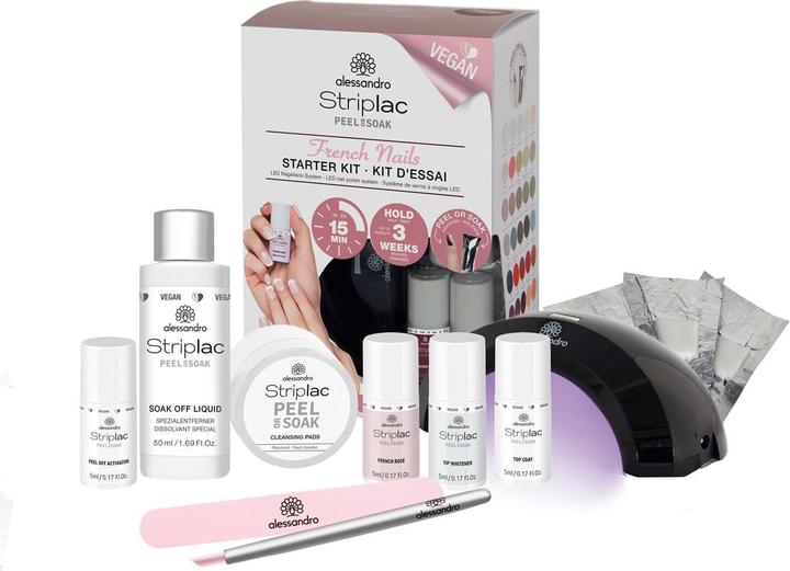 Produktbild Alessandro Striplac Peel or Soak French (Transparent, White, Pink, UV-Gel Lack)
