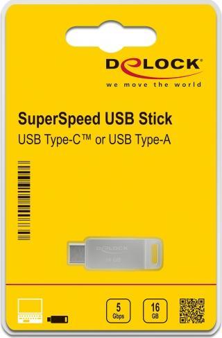 Actual product image Delock USB flash drive (32 GB, USB 3.0, USB-A, USB-C)