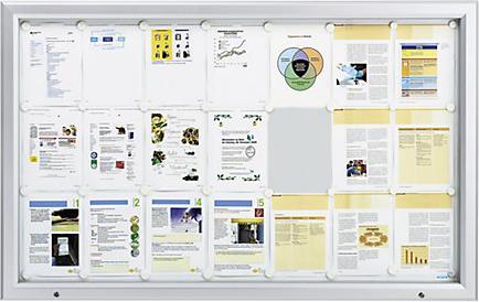Actual product image eurokraft pro Showcase, aluminum frame, for indoor and outdoor use (Magnet board, 168.5 x 106.5 cm)
