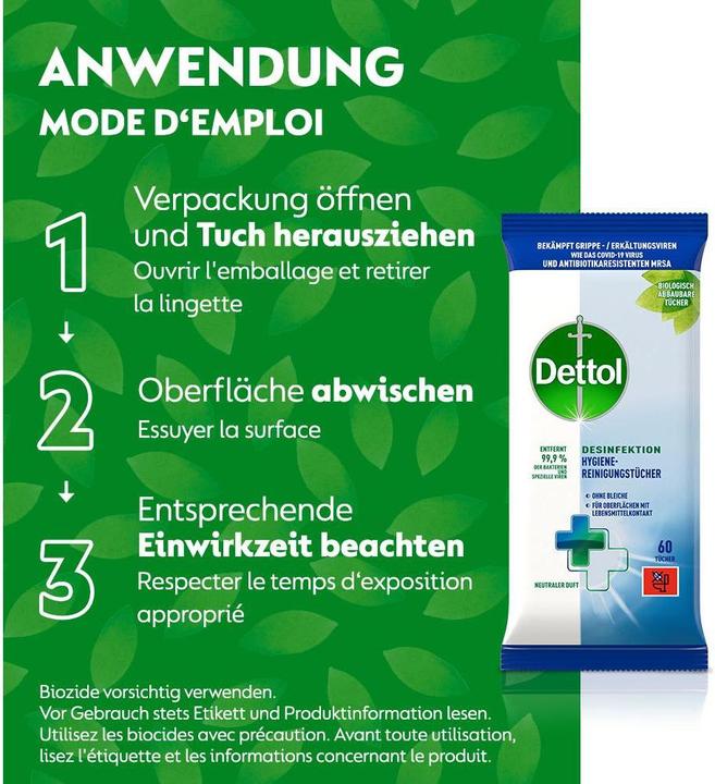 Actual product image Dettol Disinfectant cleaning wipes