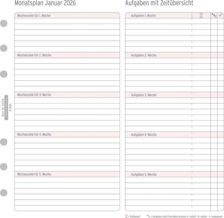 Valeurs nutritives et ingrédients Chronoplan Monatsplan (Spécial, Allemand)